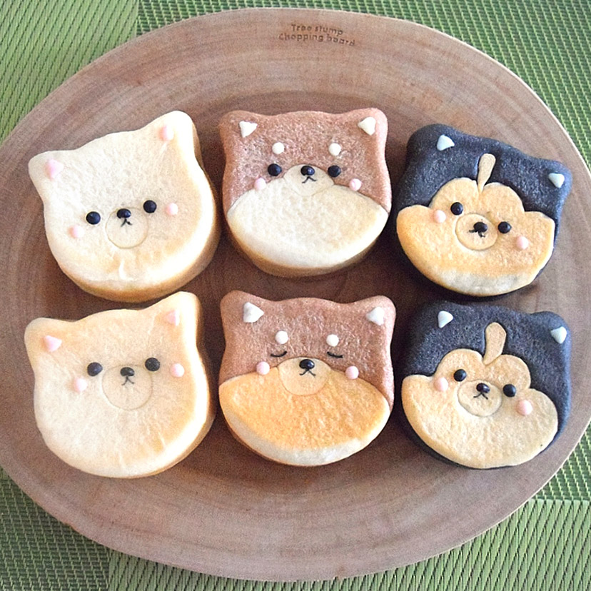 かわいい3種のこいぬパンの作り方